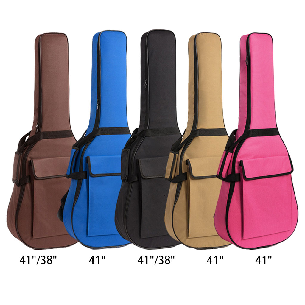 클래식 일렉트릭 어쿠스틱 기타 가방 립스틱 방수 소프트 스토리지 여행 조절 더블 어깨 끈